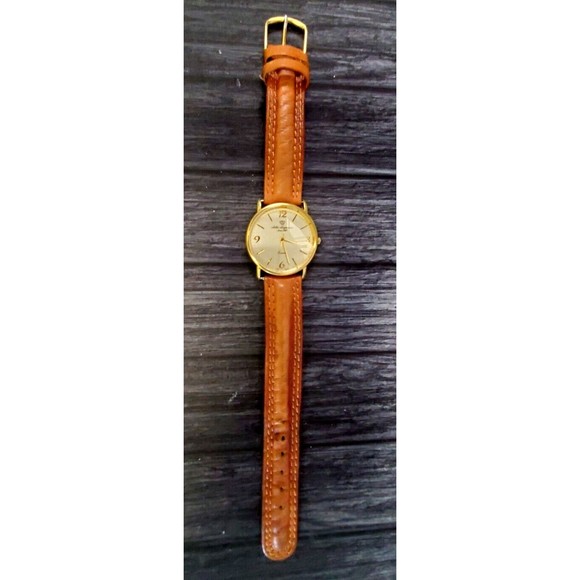 Rare Vintage Jules Jurgensen Gold Men’s 4673 Champaign Quartz Date Wristwatch! - Picture 8 of 10